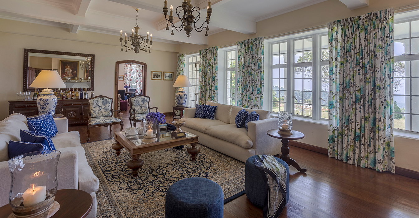 The traditional living room at Chatsworth